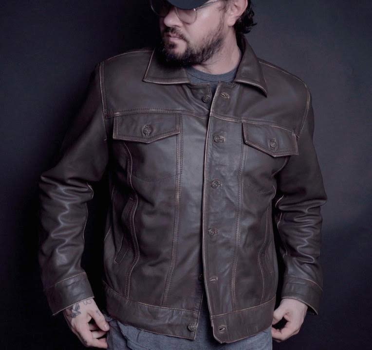 Fernando dark brown leather jacket