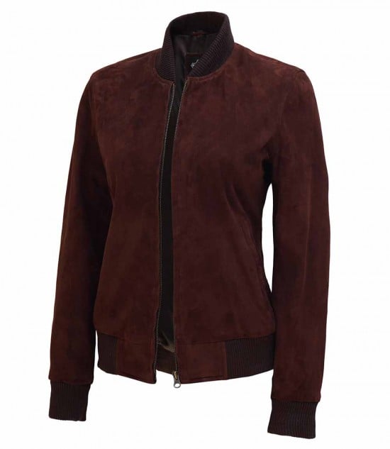 Women Suede Leather Jacket