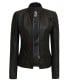 black womens leather jacket
