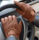 Anti Slip Tan Brown Leather Gloves