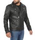 asymmetrical biker leather jacket
