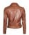 womens brown belted leather jacket