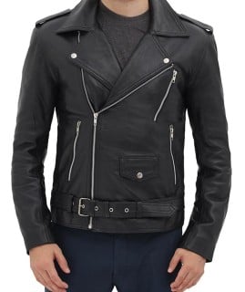 asymmetrical leather jacket mens