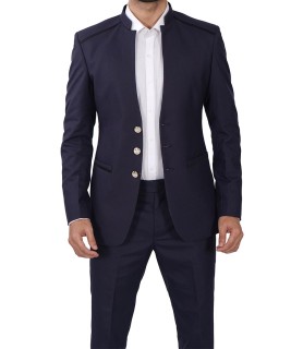 Mens stand up collar suit