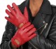 red leather driving gloves
