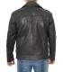 asymmetrical mens biker leather jacket