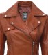 tan biker leather jacket womens