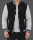 grey and black letterman