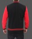 mens black and red letterman jacket