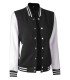 black and white varsity jacket for women