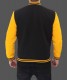 yellow and black letterman jacket
