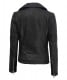 Black Asymmetrical Biker Jacket for Women