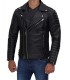 black biker leather jacket men