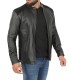 black biker leather jacket for men