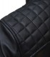 Black quilted leather jacket