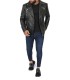 black leather biker mens jacket