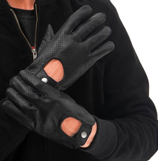 Black Biker Glove