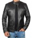 black leather riding jacket men