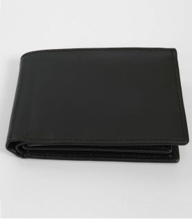 black leather men's wallet