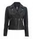 Black Leather Moto Jacket Women's