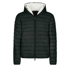 Black Puffer Jacket With Hood