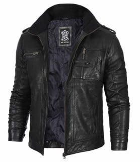 Tavares Leather Jacket Black