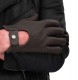 Brown Full Perforated Leather Gloves