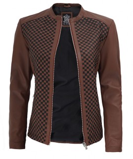 textured leather jacket