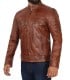 mens brown lambskin leather jacket for men