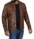 Cafe Racer leather jacket Coffee Color