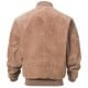 Mens Suede Leather Jacket in camel color