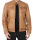 leather jacket camel brown