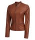 tan womens leather jacket