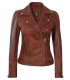 womens cognac leather jacket