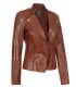 cognac biker leather jacket