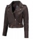 dark brown leather jacket womens