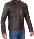 Mens Biker Brown Leather Jacket