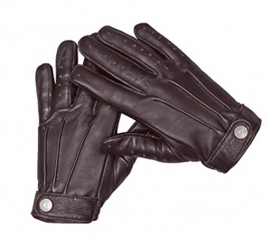 dark brown leather gloves men