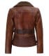 Brown shearling leather jacket womens