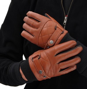 leather cashmere gloves