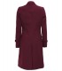 Womens Maroon Double Breasted Coat