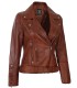 Elisa cognac women leather jacket