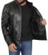 Black Everhart Men Leather Jacket