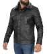 trucker fur collar leather jacket