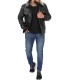 fur collar leather jacket for men