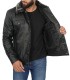 fur collar trucker leather jacket