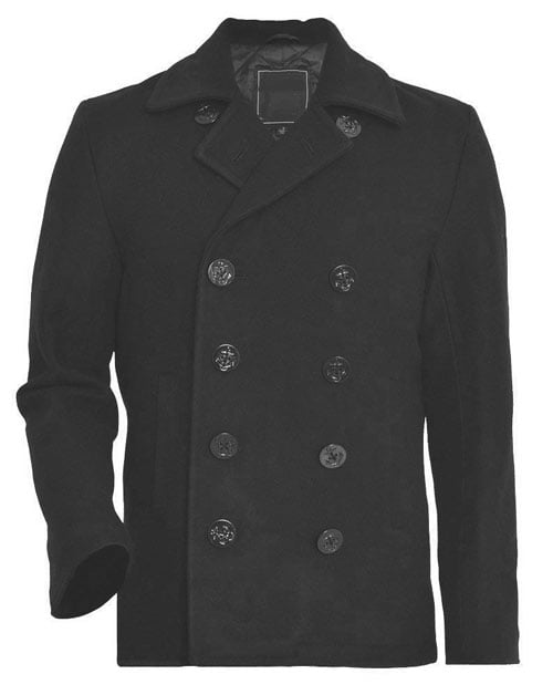 Mens Double-breasted Wool Coat