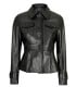 Black short body Peplum Leather Jacket