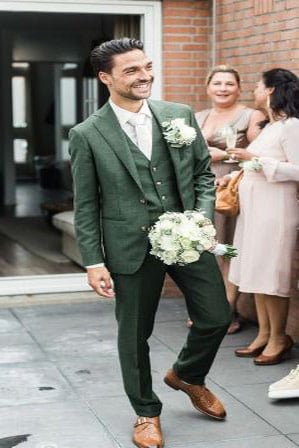 Olive Green wedding Suit for men