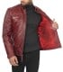 Hand-Waxed Mens Maroon Leather Jacket